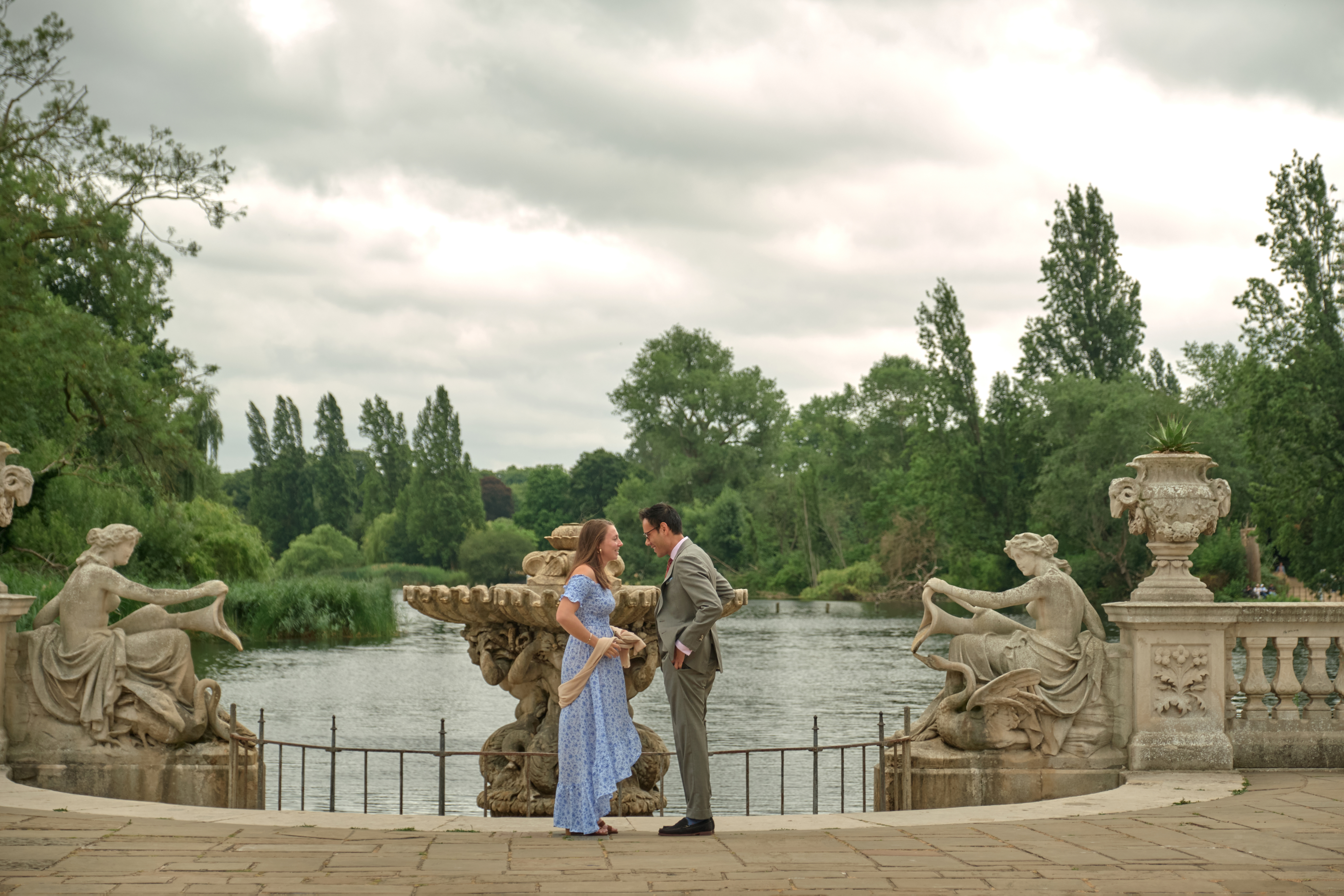 Strolling by the water before the proposal